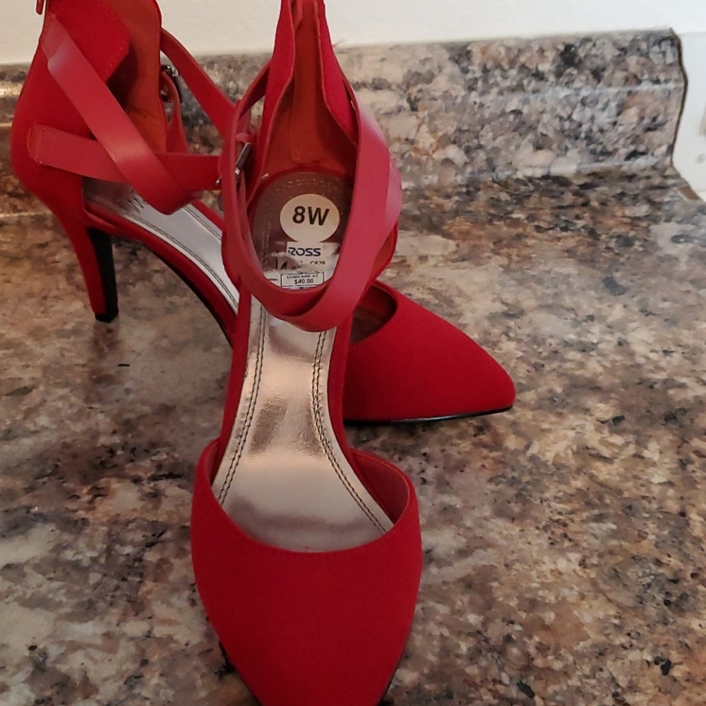 Red suede shoes
